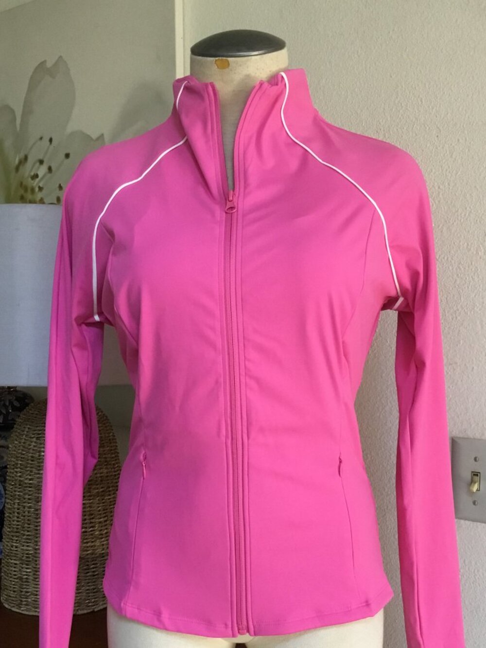 OTOS Athletic Jacket Sweatshirt Full Up Thumbhole Long Sleeve Stretchy Various - Picture 2 of 9